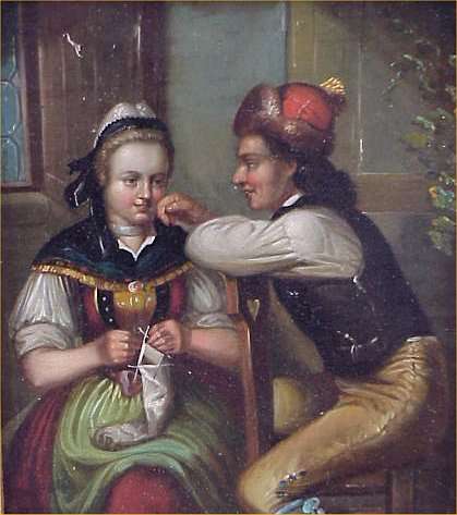 Unknown Artist - Courting Scene, c.1860
